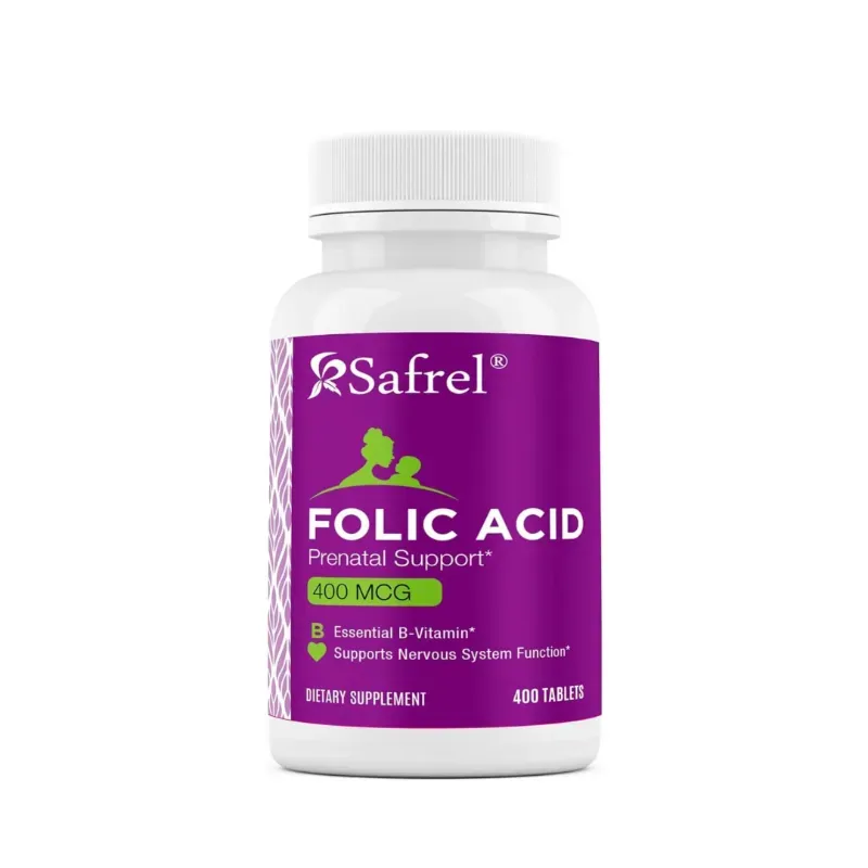 Acido Folico  400 mcg - Vitamin B9 , 400 Tabletas 