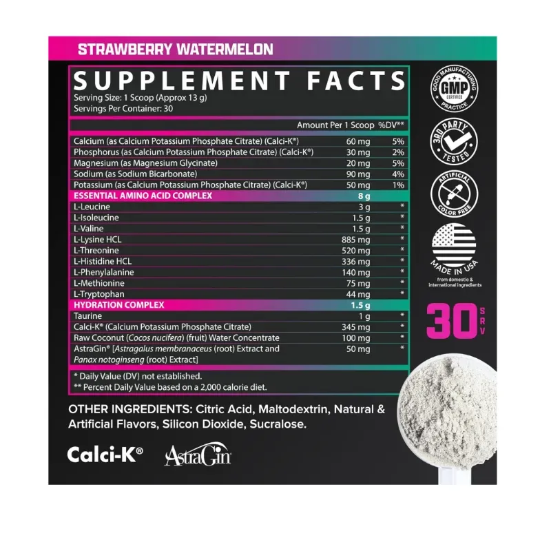 𝐀𝐌𝐈𝐍𝐎 𝐄𝐀𝐀 𝐇𝐲𝐝𝐫𝐚𝐭𝐢𝐨𝐧 : Aminoácidos + Electrolitos 30 Servicios 