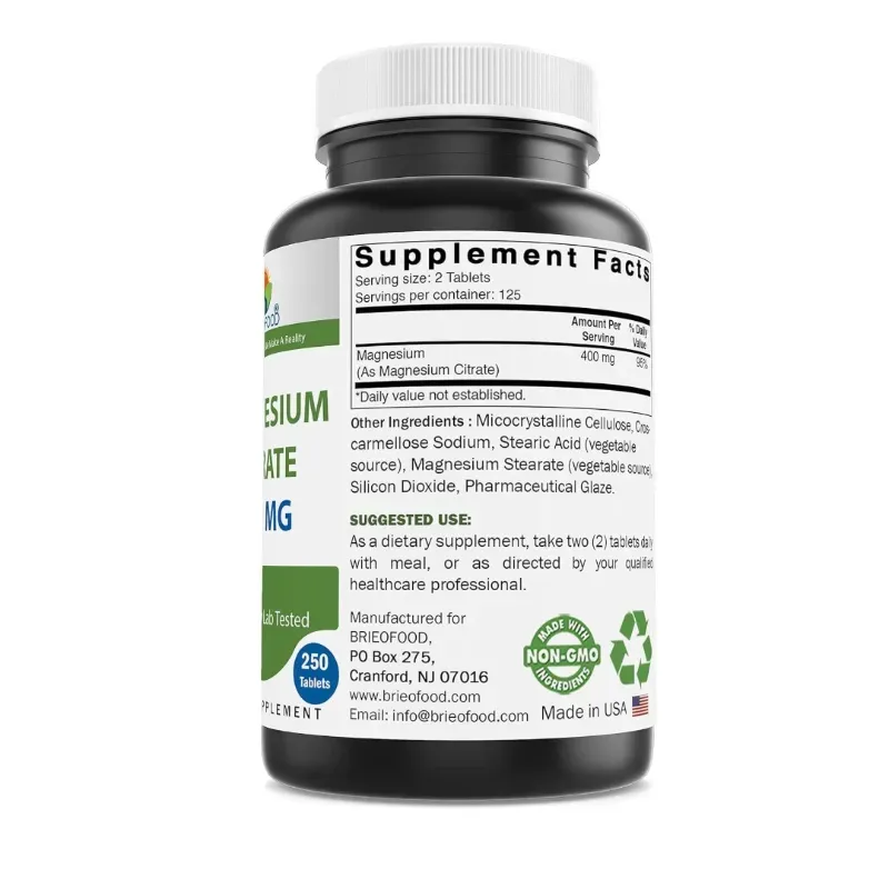 Citrato de Magnesio 250Tab de 400mg 