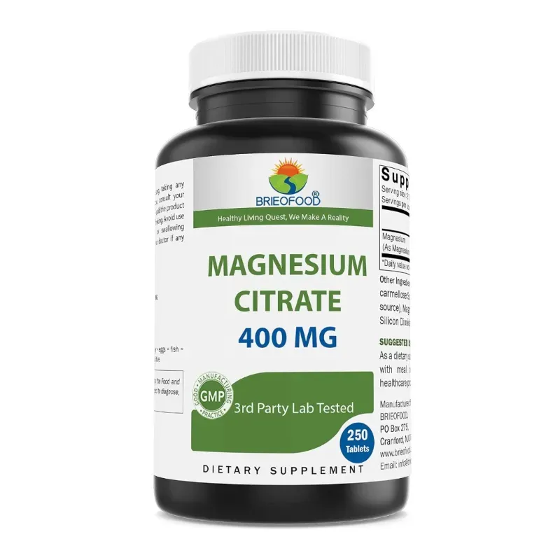 Citrato de Magnesio 250Tab de 400mg 