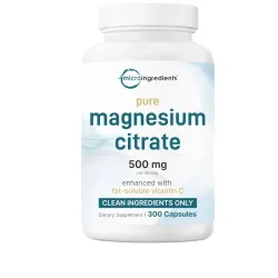 𝐂𝐢𝐭𝐫𝐚𝐭𝐨 𝐝𝐞 𝐌𝐚𝐠𝐧𝐞𝐬𝐢𝐨 de 300 Tabletas de 500mg + Vitamina C 