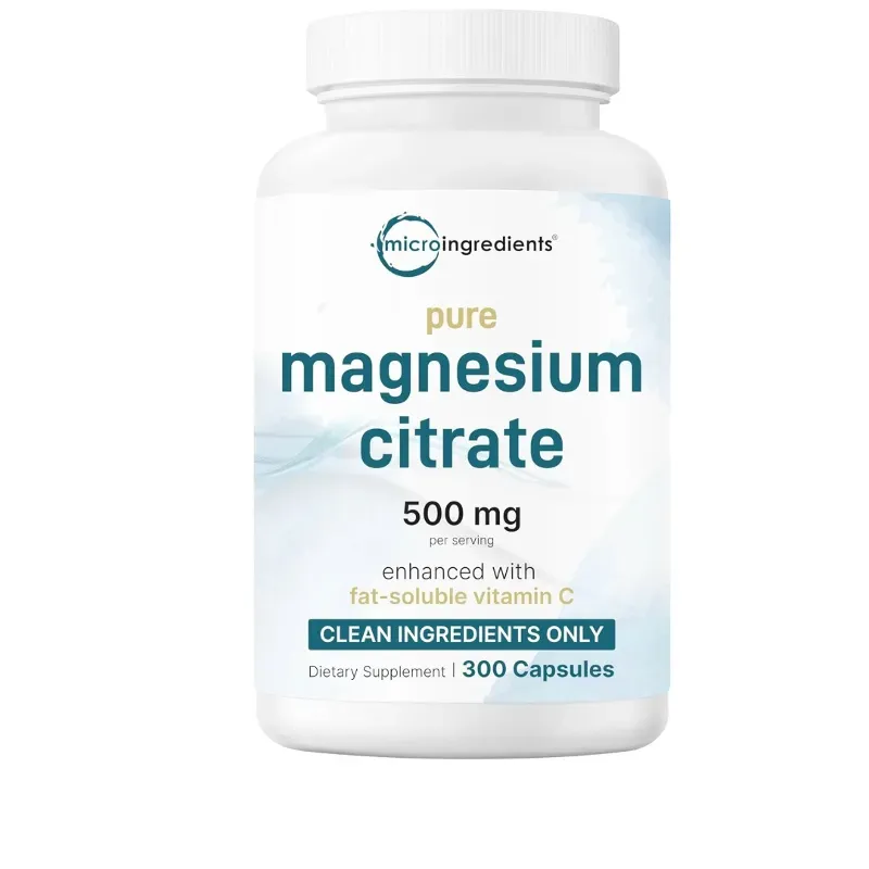 𝐂𝐢𝐭𝐫𝐚𝐭𝐨 𝐝𝐞 𝐌𝐚𝐠𝐧𝐞𝐬𝐢𝐨 de 300 Tabletas de 500mg + Vitamina C 