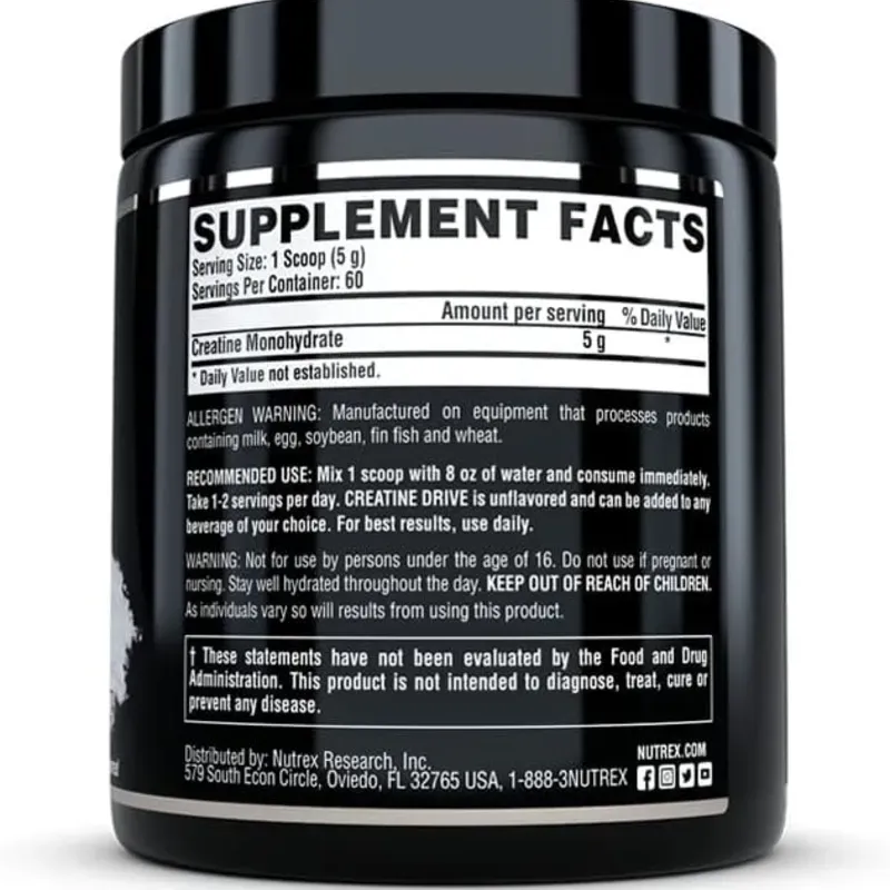 Creatina Nutrex 60 Servicios 