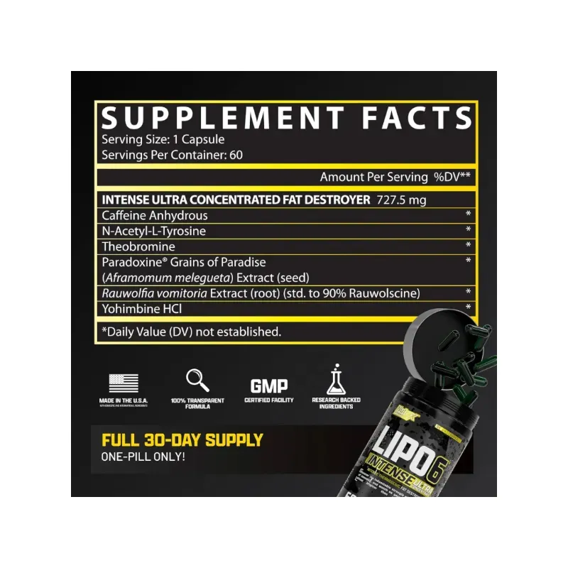 El Nutrex Lipo-6 Intense Ultra Concentrado