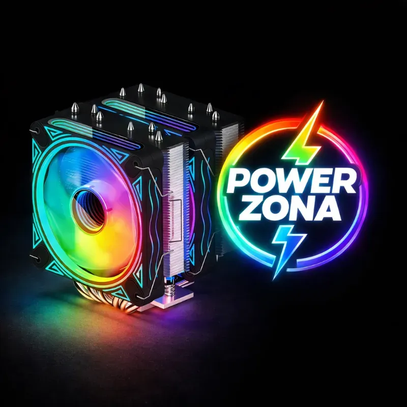 Fan y Disipador UTLGAMENG ARGB CPU 6 Heat Pipes, Doble Fan 120mm