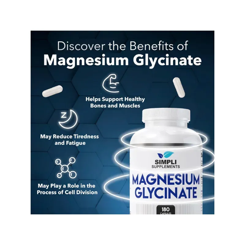 Glycenato de Magnesio 180 Tab 400mg per Serving – High Absorption