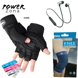Guantillas con Proteccion para la Muñeca+Audifonos Inalambricos+1 Rodillera