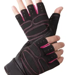 Guantillas de Miujer con Filo Rosado+ Proteccion de Muñequera TALLA L 
