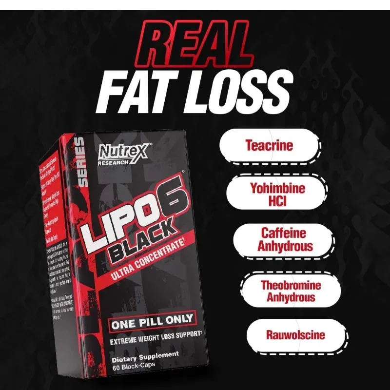 Lipo 6 Black Ultra Concentrado 60 Tabletas (rojo)