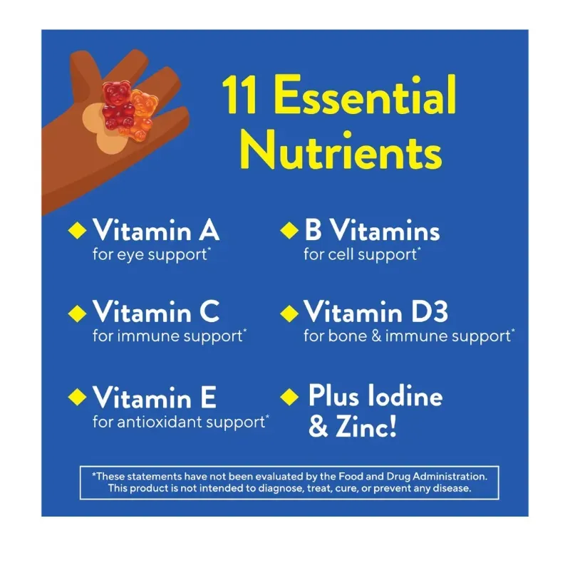 Multivitamina de Niño 190 Gomitas Masticables de Sabor