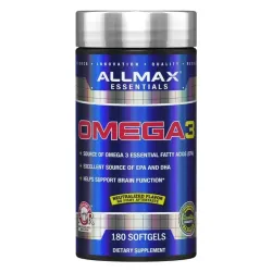 Omega 3-180 Softgels ALLMAX   Aceite de Pescado Concentrado - 180 Servings