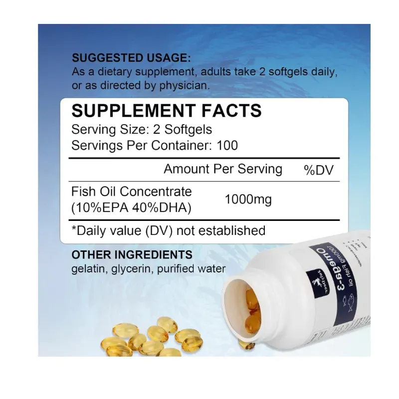 Omega 3 Concentrado Ultra Fuerte  de 1000mg 200Tabletas