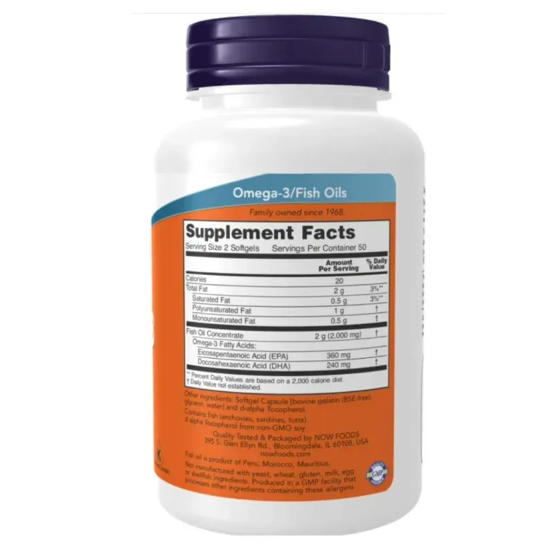 Omega 3 Marca Now 100 Tabletas