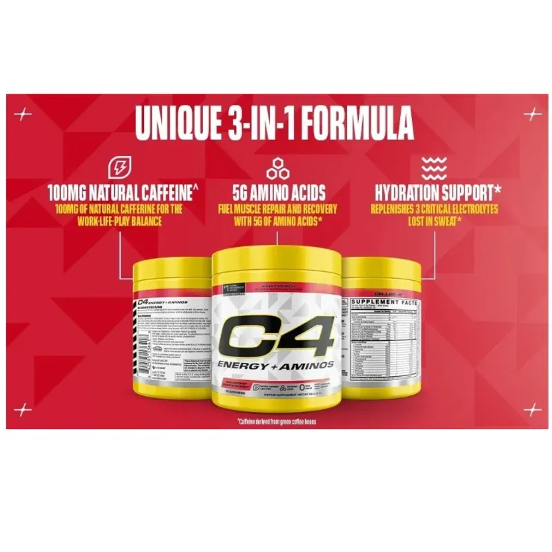 (𝟑 𝐞𝐧 𝟏)  Pre entreno Cellucor C4 Energy + Aminos  30 Servicios