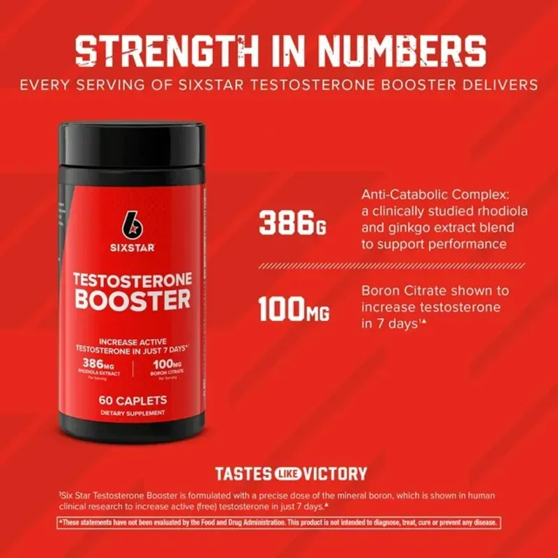 Six Star Testosterone Booster  60 Tabletas 30 Servings