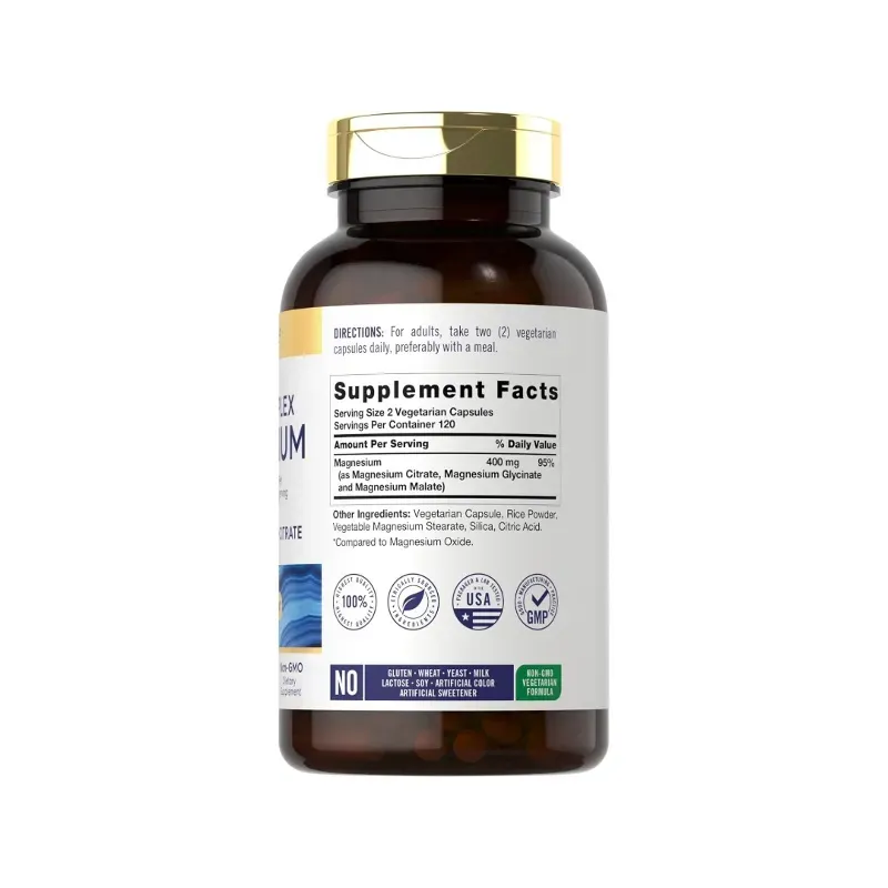 Triple Magnesio Marca Carlyle 400mg, y 240 Tabletas