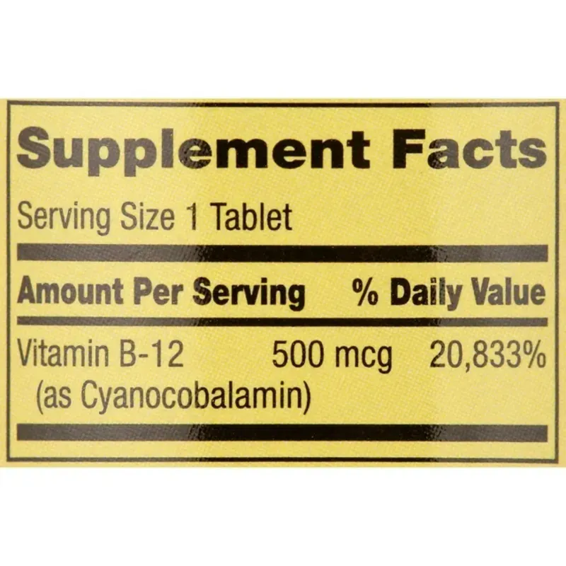Vitamina B12 Spring Valley 100TAb 