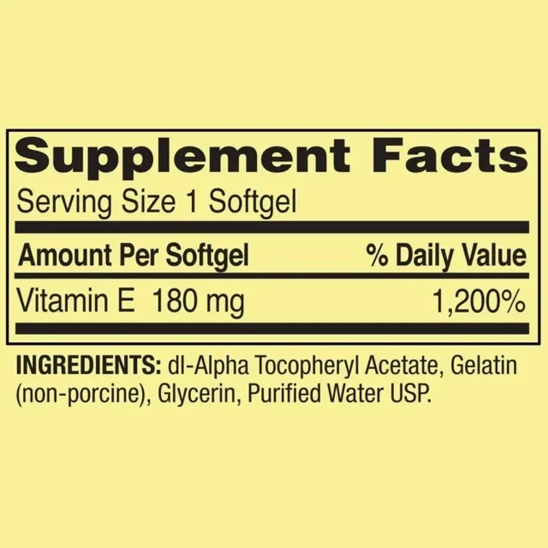 Vitamina E de 500 Tabletas 