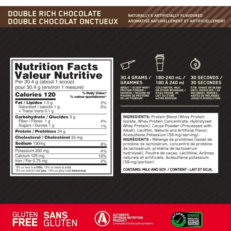 Whey Optimum Nutrition 29 Servcios