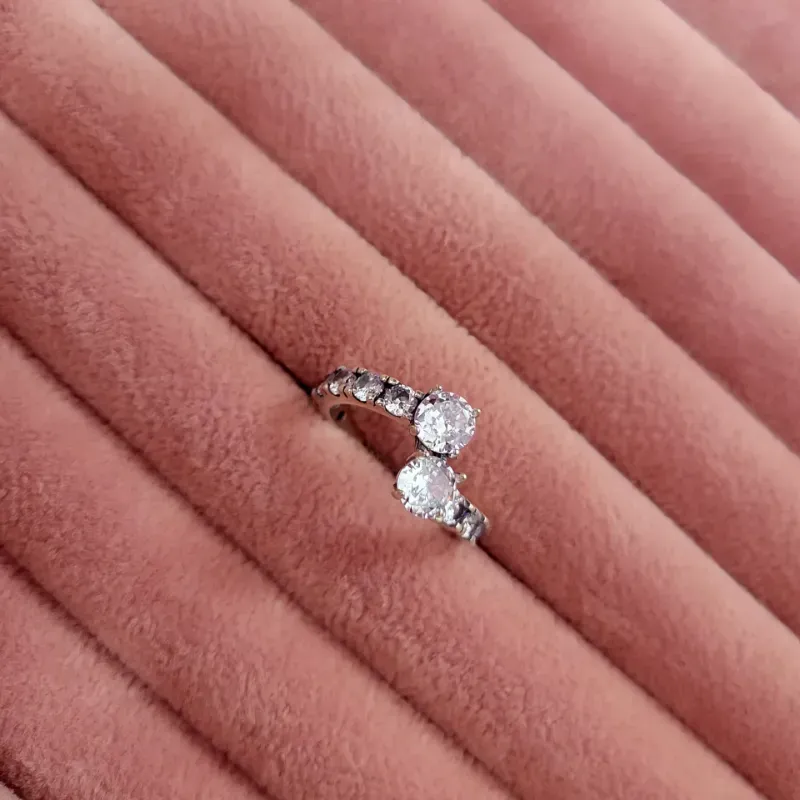 Anillo Alianza Superpuesta Brillante 