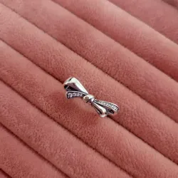 Anillo Banda Cruzada Lazo Brillante 