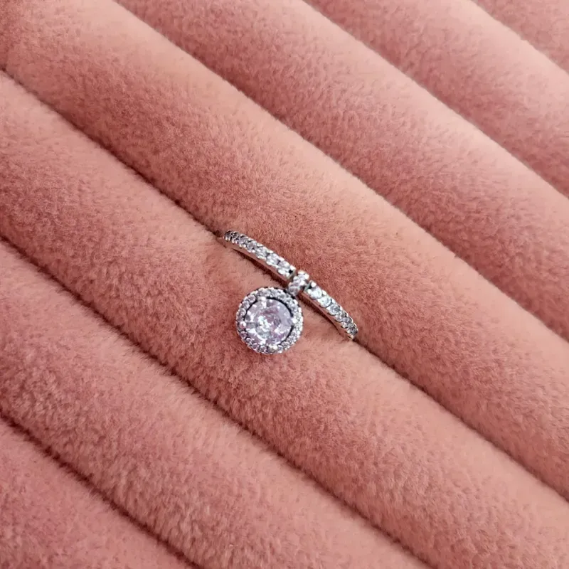 Anillo Círculo Colgante Brillante