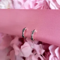 Aretes de Aro Corazones 