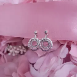 Aretes Doble Aro con Logo 