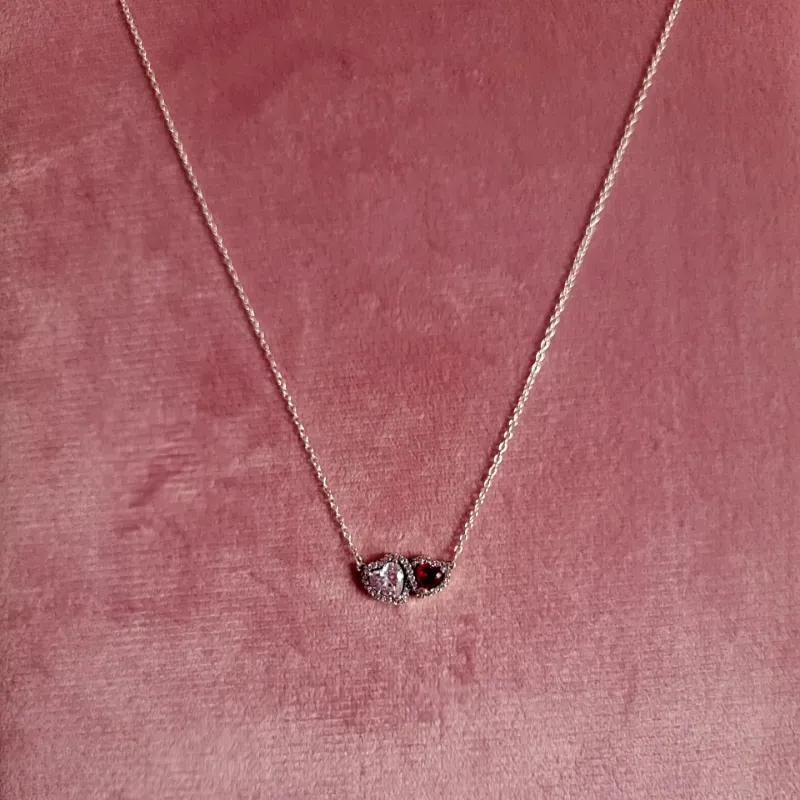 Cadena 2 corazones 