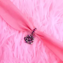 Charm Colgante Árbol Genealógico de Corazón Rosa