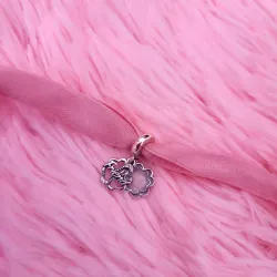 Charm Colgante Doble Trébol de Cuatro Hojas de la Amistad