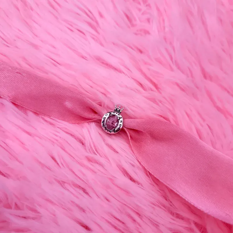 Charm con corona y circón transparente