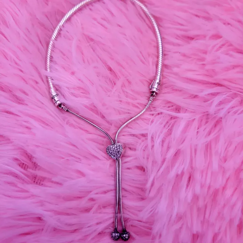 Pulsera Cola de Ratón (Ajustable) con cierre de corazón 