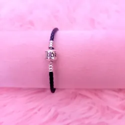 Pulsera Pandora de cuero con cierre de barril 