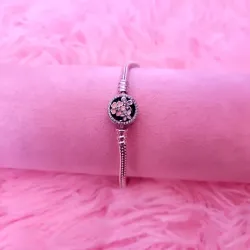 Pulsera Pandora con cierre de flores 