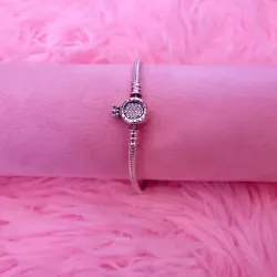 Pulsera Pandora con cierre en forma de O con corona
