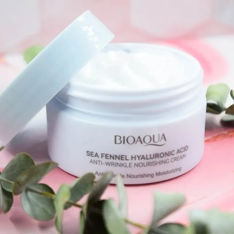 BIOAQUA Crema nutritiva antiarrugas con hinojo marino y ácido hialurónico