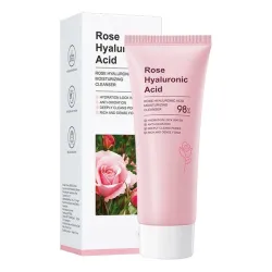 Limpiador de rosas y ácido hialurónico