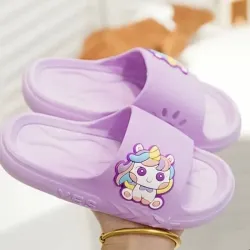 Chancletas de Baño Unicornio Morado