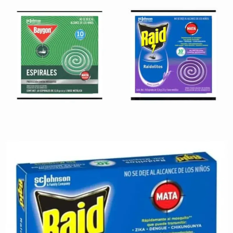 🔥 Espirales insecticidas (plaguicida de uso doméstico)