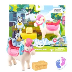 🦄 Figuras coleccionables: Bluey y su unicornio