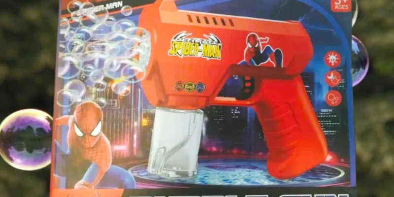 Pistola de burbujas Spiderman