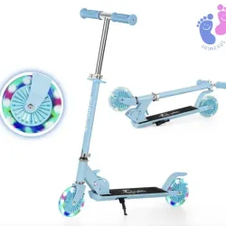 🛴 Scooter infantil plegable con luces LED color azul