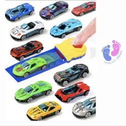 Set de 6 carritos con rampa impulsora