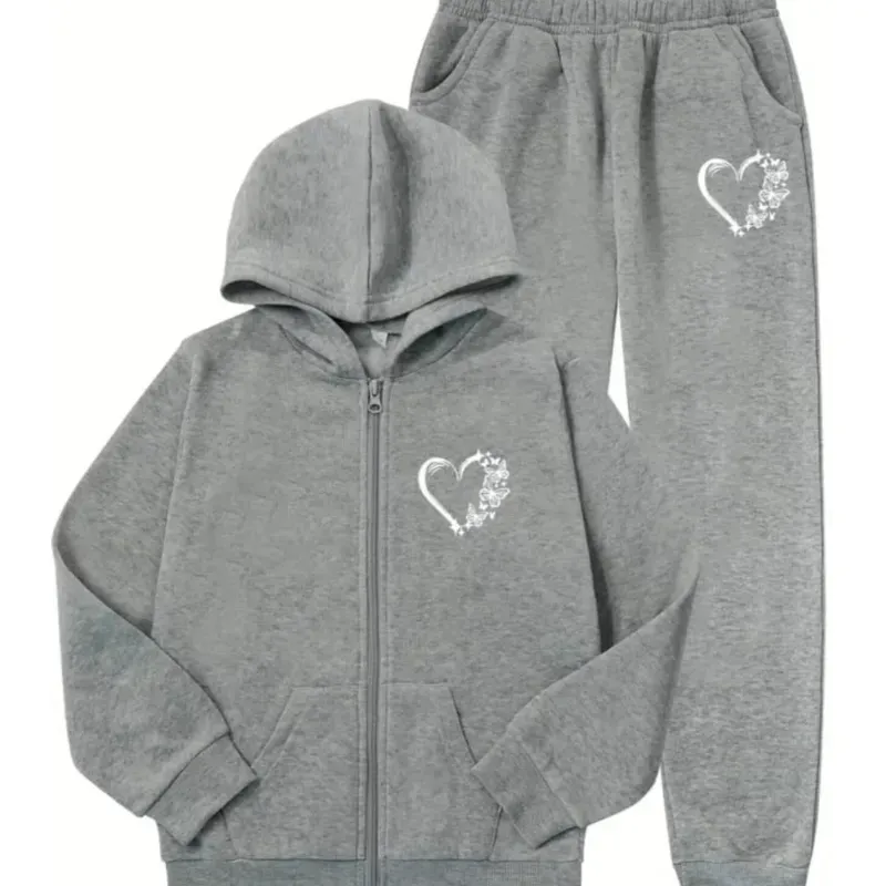 Set gris corazón