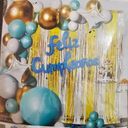 Set de globos grandes azul claro