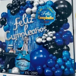 Set de globos grandes azul oscuro
