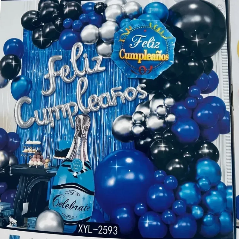 Set de globos grandes azul oscuro