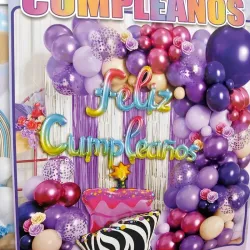 Set de globos grandes morado