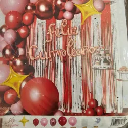 Set de globos grandes rosa metálico